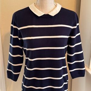 Talbots Navy Stripe Sweater
